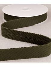 rib velours biais 30 mm - khaki per meter
