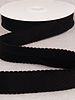 rib velours biais 30 mm - zwart per meter