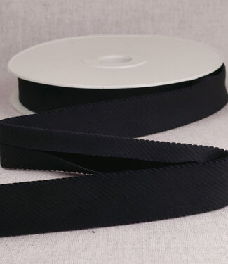 rib velor bias 25mm - navy blue per meter