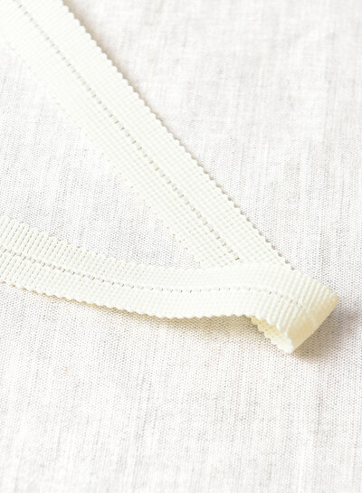 beige - pre-folded tresse bias 2 cm - per meter decorative tress per meter