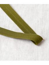 khaki - voorgevouwen tresse biais 2 cm- per meter - siertres per meter