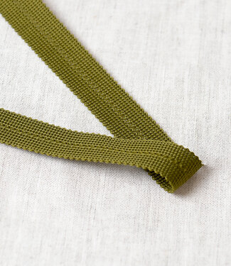 khaki - pre-folded tresse bias 2 cm - per meter - decorative tresse per meter