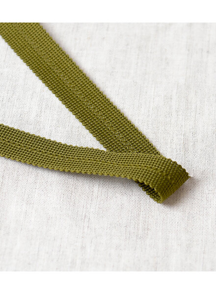khaki - pre-folded tresse bias 2 cm - per meter - decorative tresse per meter