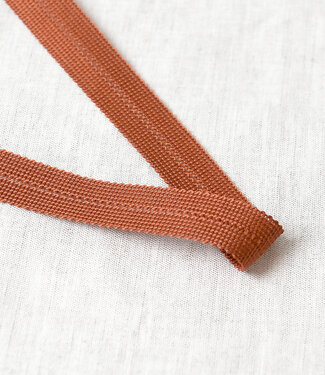 rust - pre-folded tresse bias 2 cm - per meter - decorative tresse per meter