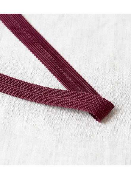 Bordeaux - pre-folded tresse bias 2 cm - per meter - decorative tress per meter