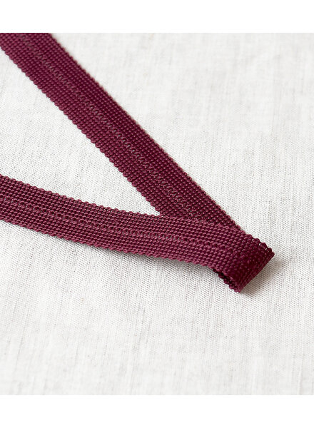 bordeaux- voorgevouwen tresse biais 2 cm- per meter - siertres per meter