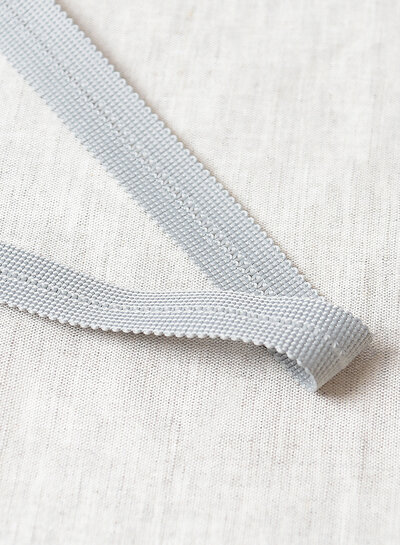 gray - pre-folded bias tress 2 cm - per meter decorative tress per meter