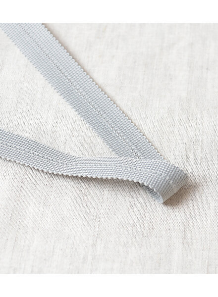 grijs - voorgevouwen tresse biais 2 cm- per meter siertres per meter