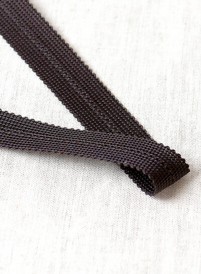 black - pre-folded bias tress 2 cm - per meter - decorative tress per meter