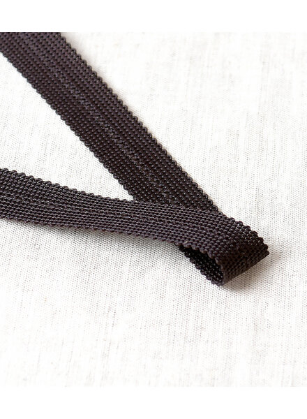 black - pre-folded bias tress 2 cm - per meter - decorative tress per meter