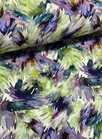 watercolor abstract print - french terry