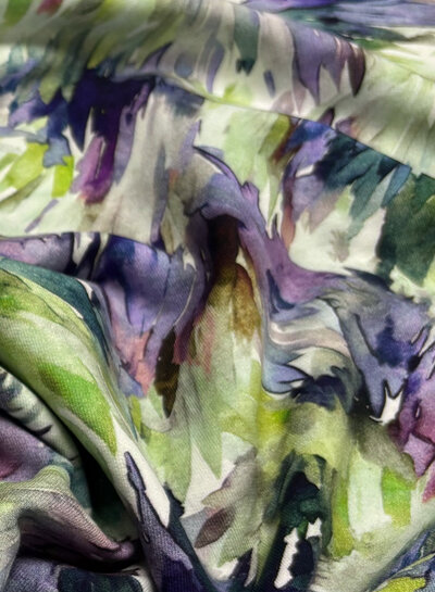 watercolor abstract print - french terry