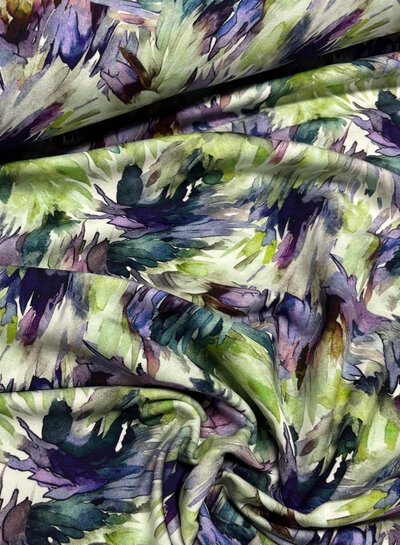 watercolor abstract print - french terry