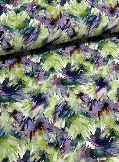 watercolor abstract print - french terry