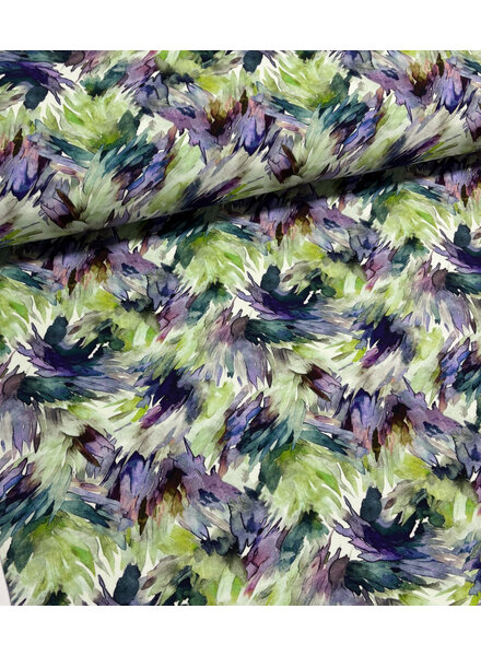 watercolor abstract print - french terry