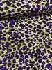 khaki/purple spotted abstract print - French terry