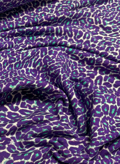 leopard print purple - French terry
