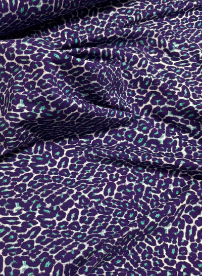 leopard print purple - French terry