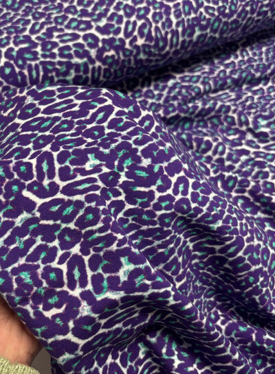 leopard print purple - French terry