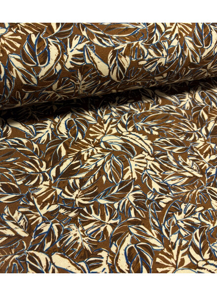 brown leaves - French terry