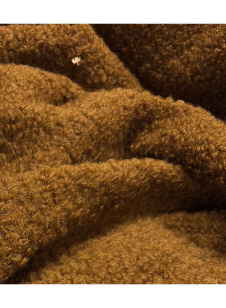 wool bouclé fleece - cognac beautiful wool quality