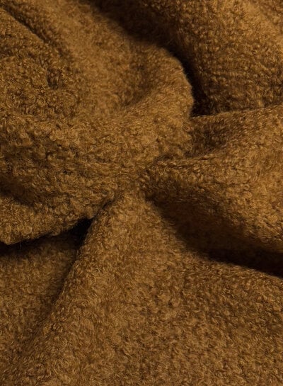 wool bouclé fleece - cognac beautiful wool quality