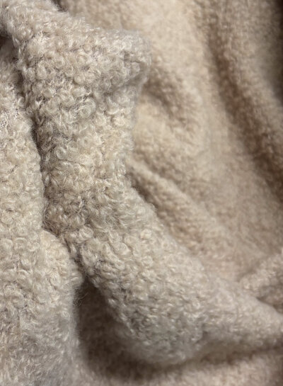 wool bouclé fleece - pink beige beautiful wool quality