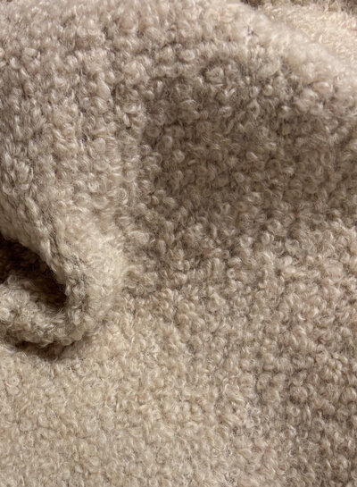 wool bouclé fleece - pink beige beautiful wool quality