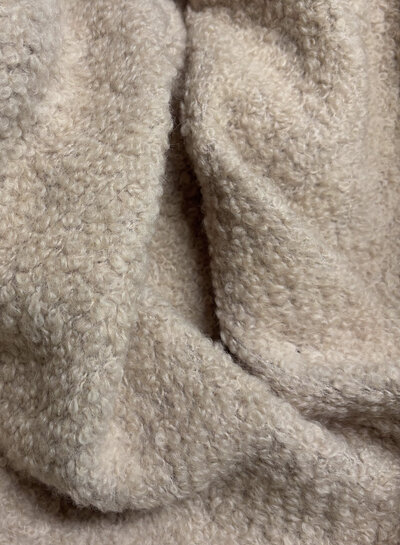 wool bouclé fleece - pink beige beautiful wool quality