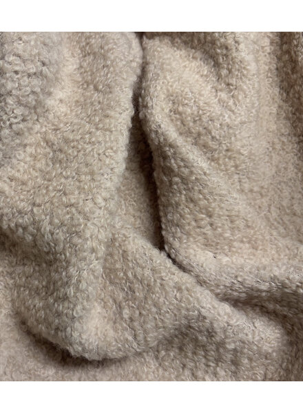 wool bouclé fleece - pink beige beautiful wool quality