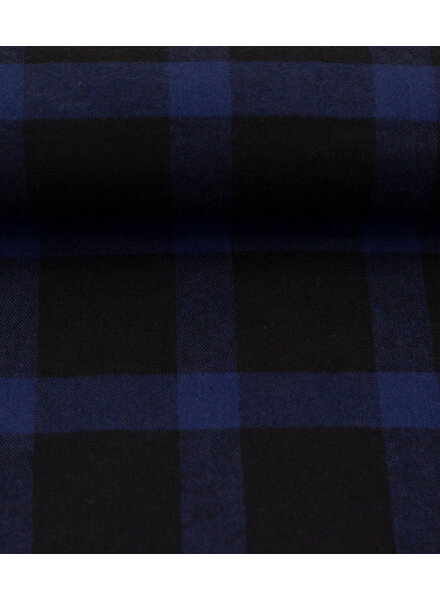 Swafing Maverick blauw/ zwart ruiten - flanel