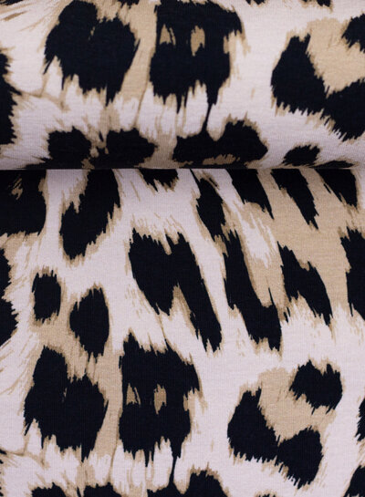 Swafing prachtige leo print - french terry