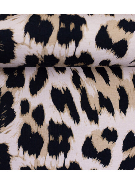 Swafing prachtige leo print - french terry