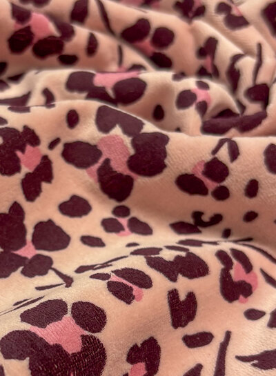 leopard spot pink - nicky velours