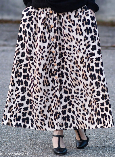 Swafing leopard beige - viscose twill