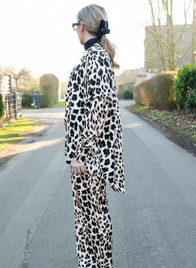 Swafing leopard beige - viscose twill