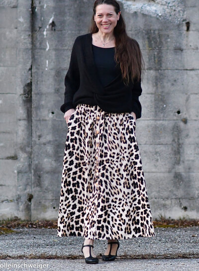 Swafing leopard beige - viscose twill