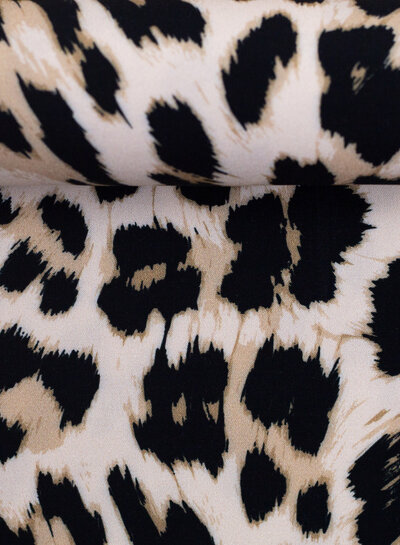 Swafing leopard beige - viscose twill