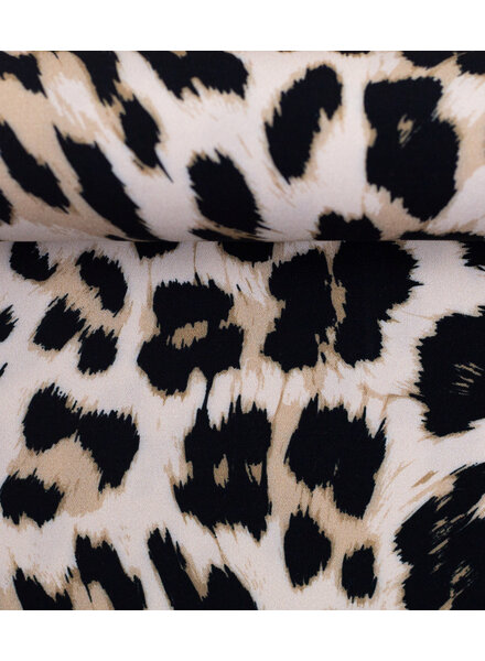 Swafing leopard beige - viscose twill
