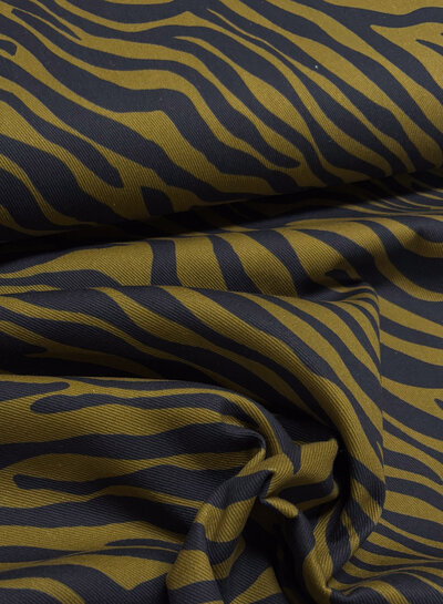 cotton gabardine twill - zebra