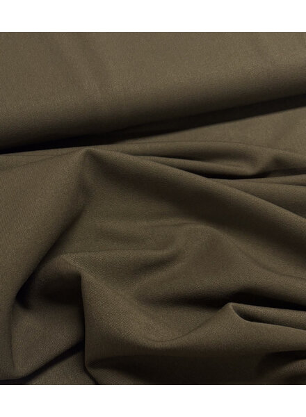 khaki brown flowing gabardine