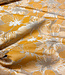 oker champagnekleurige bloemen  met subtiele glans - jacquard