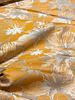 ochre champagne-colored flowers with a subtle sheen - jacquard