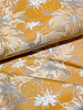 oker champagnekleurige bloemen  met subtiele glans - jacquard