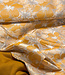 oker champagnekleurige bloemen  met subtiele glans - jacquard