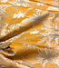 oker champagnekleurige bloemen  met subtiele glans - jacquard