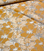 oker champagnekleurige bloemen  met subtiele glans - jacquard
