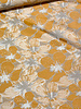 ochre champagne-colored flowers with a subtle sheen - jacquard