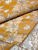 ochre champagne-colored flowers with a subtle sheen - jacquard