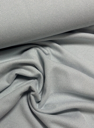 sky blue herringbone - wool touch jacquard - coats and winter clothing